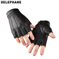 Summer Thin PU Leather s for Men Women Non-slip Fingerless Fashion Hand s Black Motorcycle s Work Driving