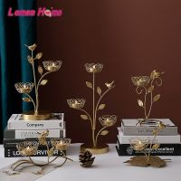 LT2-ph Nordic Iron Golden Bird Aroma Candle Holders Christmas Tree Candlesticks Tea Light Holder Dinner Bar Party Wedding Decoration