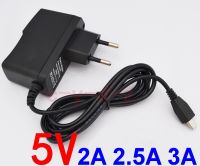 1pcs High quality 5V 2A 2.5A 3A V8 EU plug Micro USB Charger Charging Adapter Power Supply Flat Plug For Raspberry Pi  Wires Leads Adapters