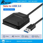 Rovtop Cáp Cứng SATA Cáp USB 3.0 SATA Sang USB3.0 2.5 Ổ Đĩa Cứng SSD HDD