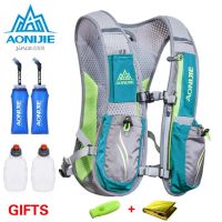 AONIJIE 2022 Running Marathon Hydration Nylon 5.5L Outdoor Running Bags Hiking Backpack Vest Marathon Cycling Backpack Green250G