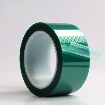 25-50MM   High Temperature Sticky Tape Super Long PET Tape Soldering Electroplating Green Tool Tape Anti Static Paint Tape 66M Adhesives Tape