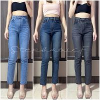 ? Oops Jeans ?? กางเกงยีนส์ยืด ทรงบอยสลิม คล้ายเดฟ แต่ขาไม่ยาวมาก สีเข้ม ใส่แล้วเก็บทรงมากจ้า