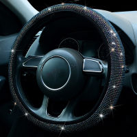 38cm Universal New Without Inner Ring Bling Car Steering Wheel Cover Elastic Full Rhinestone Anti-Slip Steering Wheel Protector