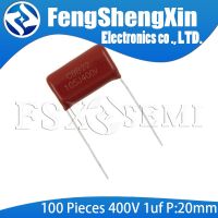 100pcs/lot New 400V105 1UF Pitch 20MM 400V 105 1000NF CBB Polypropylene film capacitor WATTY Electronics