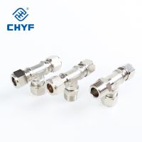 PD TKT Series Brass Pipe fittings Quick Mini Connector T-shaped Tee Side Thread Pneumatic Connectors brass fittings Pipe Fittings Accessories