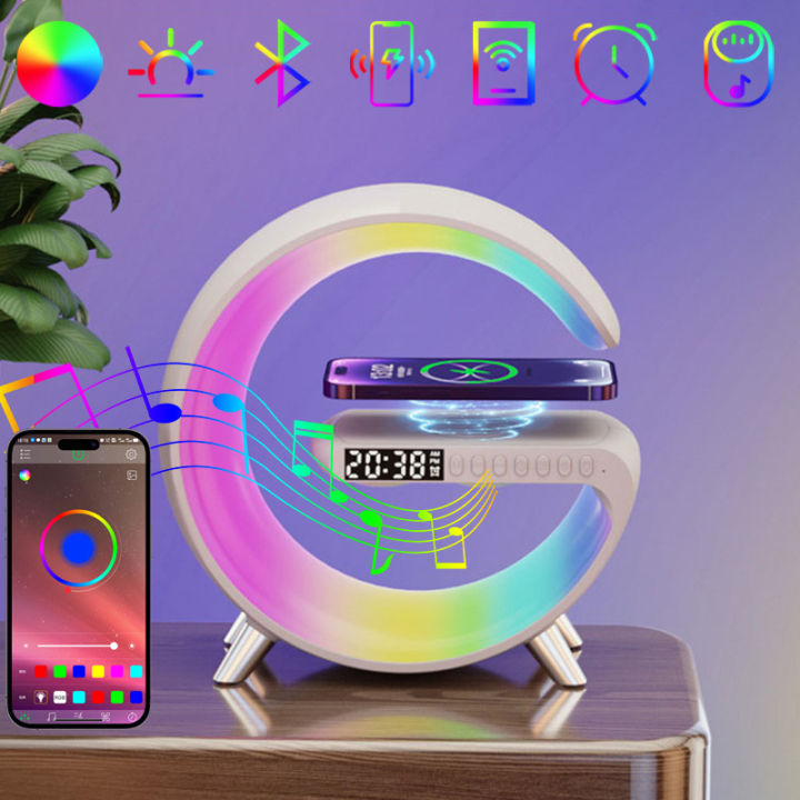 multifunctional-wireless-charger-alarm-clock-speaker-app-rgb-light-fast-charging-station-for-iphone-11-12-13-14-samsung