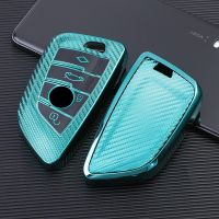 ☊●∈ Carbon Fiber TPU Car Remote Key Case Cover Shell For BMW X1 X3 X5 X6 X7 1 3 5 6 7 Series G20 G30 G11 F15 F16 G01 G02 F45 F46