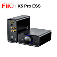 FiiO K5 Pro ESS เครื่องขยายเสียงหูฟังตัวถอดรหัส DAC ตั้งโต๊ะ ES9038Q2M XMOS 768K/32Bit PCM DSD 512 6.35Mm เอาต์พุตสาย RCA