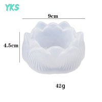 ?【Lowest price】YKS ซิลิโคนแม่พิมพ์ DIY 3D Lotus เชิงเทียน WAX Mold Clay EPOXY Storage BOX TOOL