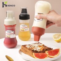 hotx【DT】 Condiment Squeeze Bottles 280ml Transparent Sauce Bottle Dispenser Ketchup Sauces