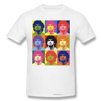 {Echoes Department Store}เสื้อยืดแฟชั่นคอกลมแขนสั้น Warhol Homme Diego Armando Maradona Legend The Greatest Of Football Player Tees ผ้าฝ้ายแท้ขนาดใหญ่