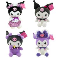 Kuromi Princess Dress Plush Doll Cartoon Brooch Soft Stuffed Toys