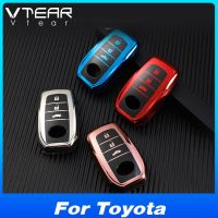 Vtear ฝาครอบเคสกุญแจพับรีโมตอัจฉริยะสำหรับรถยนต์รถยนต์ Toyota YARiS C-HR Camry VIOS Highlander VENZA Corolla CROSS RAIZE RAV4 Harrier LAND CRUISER Prado Alphard Vellfire TUNER Aygo Prius 50