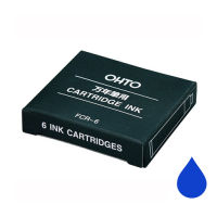 OHTO PEN หมึกหลอด ปากกา หมึกน้ำ Ink Cartridge Fountain Pen - Blue-Black (1x6) จำนวน 3 เเพ็ค