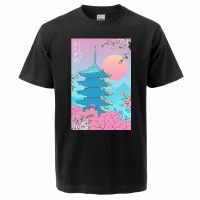 2021 Summer Unisex Hip Hop Vaporwave Japan Style Anime Tshirts Cotton O-Neck Tops Unisex Tee Tops O-Neck T-Shirts