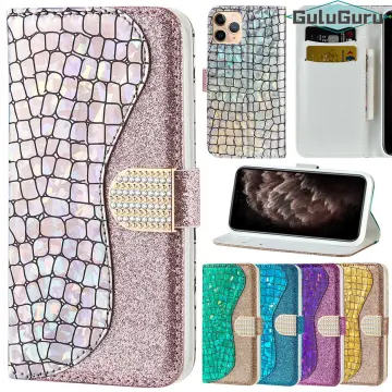 For Apple iPhone 13 Pro Max Bling flip Leather slots Wallet Case