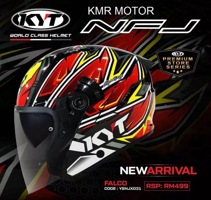 KYT HELMET NFJ FALCO LIMITED EDITION KYT NFJ FALCO HELMET NEW MODEL