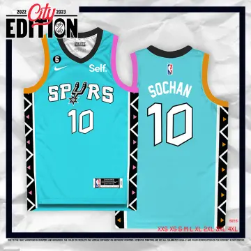 Jordan Men's San Antonio Spurs Jeremy Sochan #10 Black Dri-FIT Swingman  Jersey