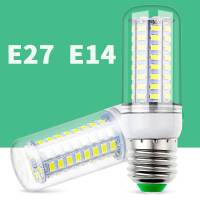 หลอดไฟข้าวโพด LED E27 E14 24 36 48 56 69 72 LED SMD 5730 220V โคมไฟโคมไฟระย้าแอลอีดีเทียนแสง LED หลอดไฟ LED Bombilla