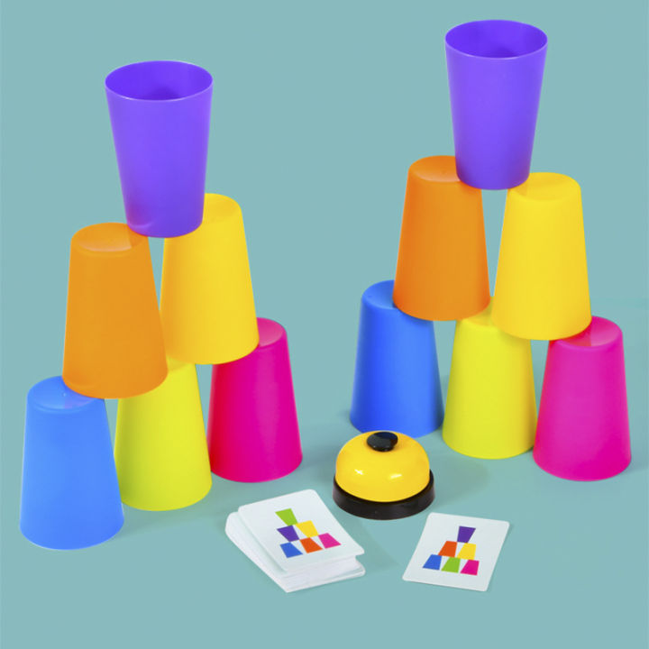 ตลกซ้อนถ้วย-logical-thinking-การฝึกอบรมของเล่นซ้อนแหวน-montessori-stacked-cup-battle-ของเล่นสำหรับเด็กก่อนวัยเรียน