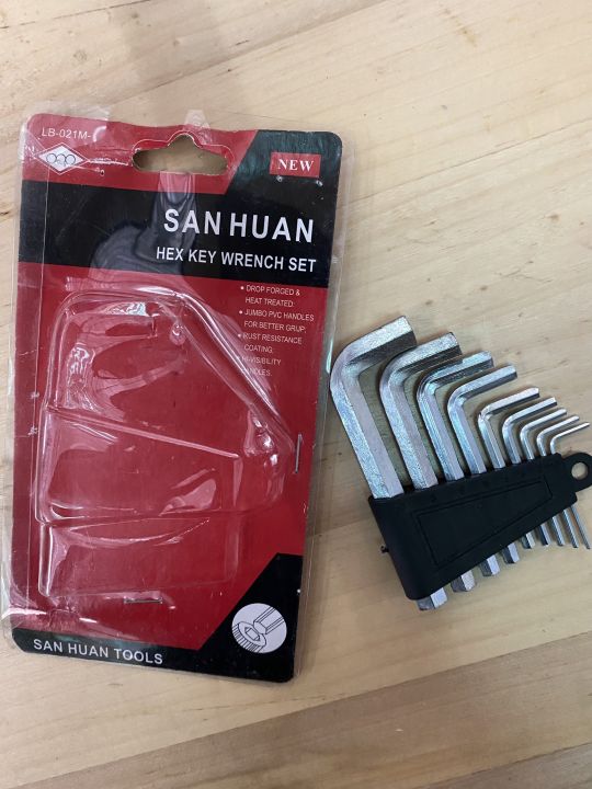 ประแจ-ประแจหกเหลี่ยม-หกเหลี่ยม-ประแจหกเหลี่ยมตัว-l-มี-9-ขนาด-san-huan-tools