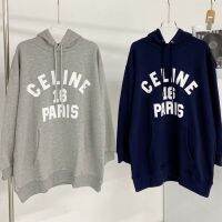 CPQ5 CEL 2022 Autumn Winter New Style Hooded Sweatshirt Letter Printing Mid-Length Bottoms Missing Men Women Couples 2022