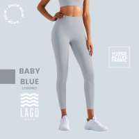 [LAGO Legging] - สีฟ้า Baby Blue กางเกงออกกำลังกาย กางเกงกีฬา ขายาว เลกกิ้ง