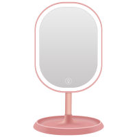 Smart Three-tone Light Led Makeup Mirror with Lamp Table-style Makeup Gift Small Mirror Home Portable Small Mirror