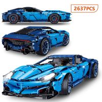 City Technical MINI Super Sports Car Model MOC Building Blocks Famous Bugatti Racing Vehicle Bricks Educate Toys For Children