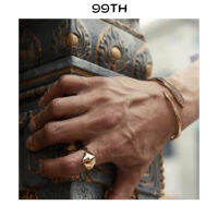 99TH-Power Crystals Fang Gold Spring Cuff กำไลข้อมือเขี้ยวเสือสีทองประดับคริสตัล