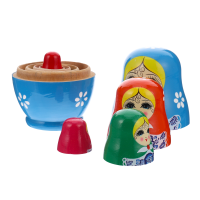 Matryoshka ไม้รังของเล่นเด็กหุ่นซ้อนกันรัสเซียซ้อนของขวัญ