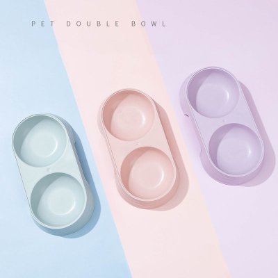 Pet Supplies Bowl Macaron Pet Bowl Candy Colored Pet Bowl Pet Food Bowl Cat Feeding Bowl Plastic Cat Bowl