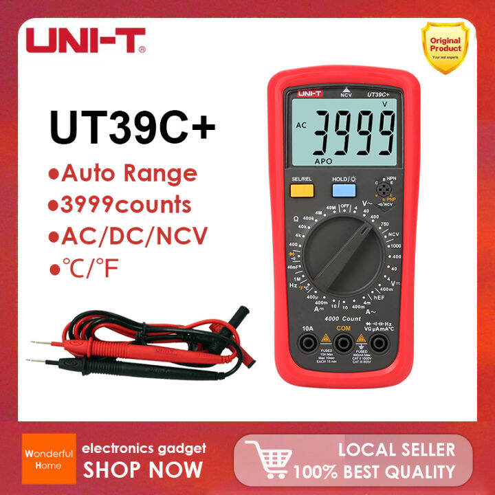 【Philippines Spot】UNI-T UT39C+ Digital Multimeter Auto Range Tester ...