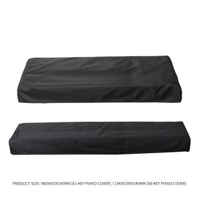 ‘【；】 Electronic Piano Cover Delicate Texture 61/88 Key Electronic Digital Piano Cover Dustproof Piano Keyboard Cover Black