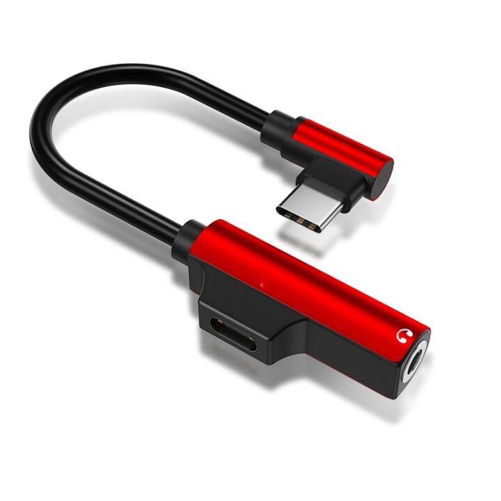 【Ready Stock】 Premium 2 in 1 USB C TypeC to 3.5mm Jack AUX Earphone