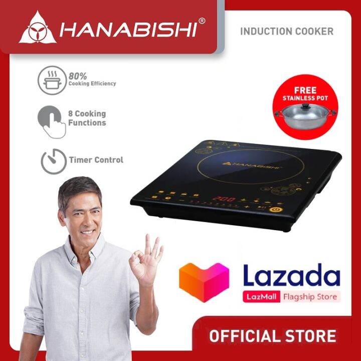Hanabishi Induction Cooker HIC200 Slim Design 8 Cooking Function