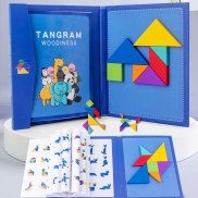 Trò xếp hình Tangram từ cuốn sách Đồ chơi giáo dục trẻ em Xách Tay Đồ chơi
