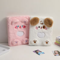 Kawaii Stationary Folder Kpop Photocard Album Fluffy Cat Bear Album A5 Idol Photo Card Book Cute Photocard Binder