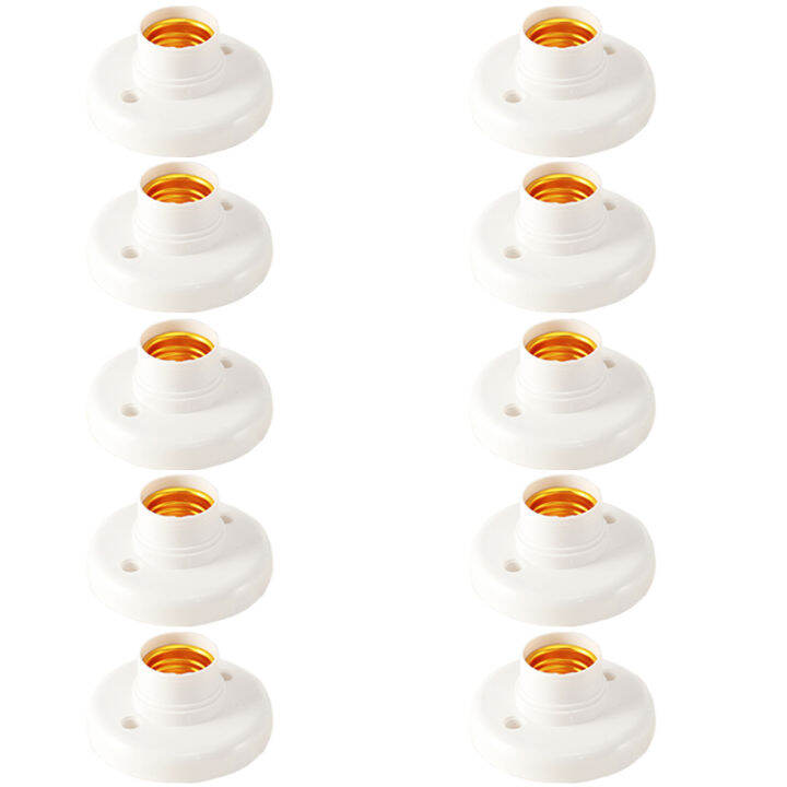 10pcs-e27-plastic-screw-lamp-holder-round-lamp-holder-bulb-socket-holder-adapter