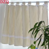 【YD】 Korea LatticeTab Top Short Curtains Room  Rural Bow Half Valance  A315