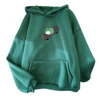 Frog Hoodie Vintage Harajuku Womens Autumn Hoodies Kawaii Cute Casual Aesthetic Oversize Tops Woman Loose Sweatshirt Streetwear