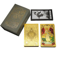 New Plastic Rider Hot Stamping Gold Foil Tarot Exquisite Board Game Divination Cards For Collection