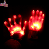 CNABPC 1PC Light-up Toys LED คลั่งกระพริบถุงมือเรืองแสงแสงปลายนิ้ว