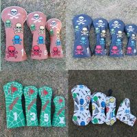 2023✎ Golf rod set of wooden head protective cap set of skulls PU high embroidery golf cover