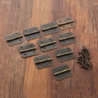 10Pcs 30x25mm Drawer Jewellery Box Hinges Antique Cabinet Hinges Furniture Door Hinges Furniture Hardware with Screws
