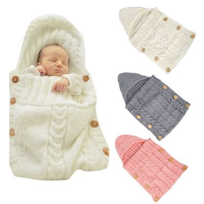 Baby Blanket Baby Solid Kintted Sleeping Blanket Stroller Bedding Winter Warm Babies Accessories Newborn Photography Props