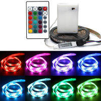 5โวลต์ RGB หลอดไฟ LED Strip 5050แบตเตอรี่กล่องขับเคลื่อนการควบคุมระยะไกลกันน้ำ LED ริบบิ้นเทปที่มีความยืดหยุ่นไฟ Led ตกแต่งบ้าน