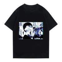 มังงะท็อปส์ Glitch สไตล์การทดลองอนุกรม Lain Ikakura ผ้าฝ้ายเสื้อยืดแขนสั้นฮาราจูกุเสื้อผ้าเสื้อยืดขายร้อน Streetwear ผู้ชายที่มีคุณภาพดีเสื้อยืด