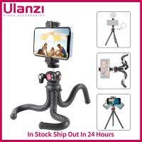 Ulanzi FT-01กล้อง SLR โทรศัพท์มือถือยืดหยุ่นขาตั้งกล้องสามขาแบบหนวดปลาหมึกพร้อมหัวลูกบอลสกรู1/4นิ้วคลิปหนีบสมาร์ทโฟนไม้กล้องถ่ายรูปในตัว